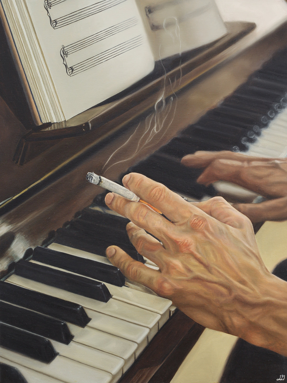 “Piano Man” Original Oil Painting