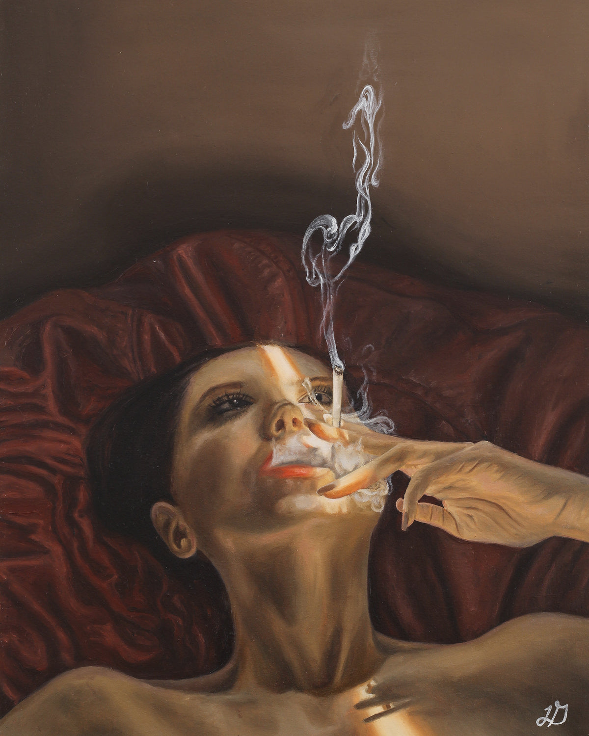 "Something To Take The Edge Off" Original Oil Painting